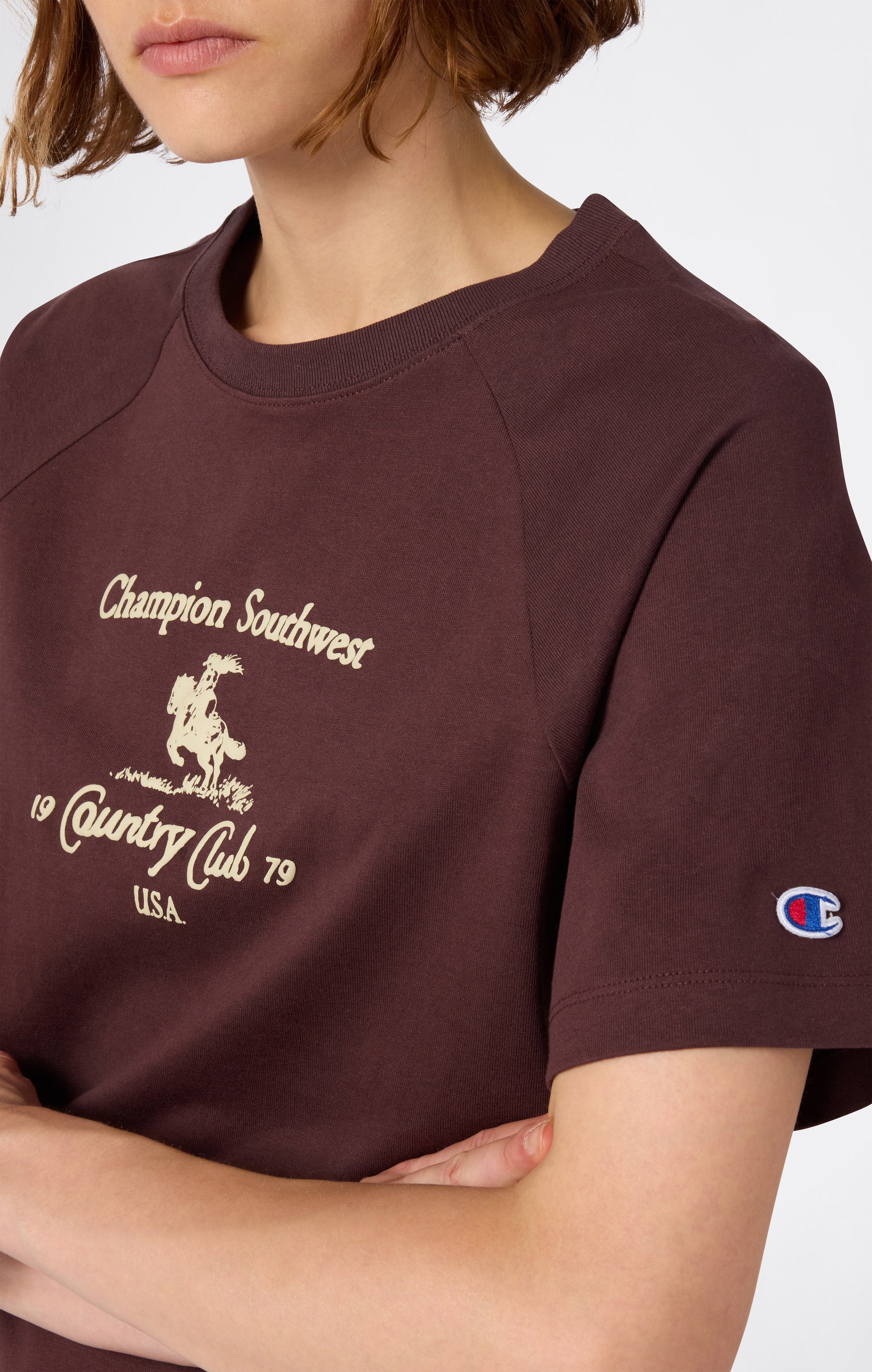 Damen T-Shirt Mit Grafik Reverse Weave
