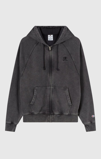 Sweat à capuche zippé effet délavé pour femme Icons