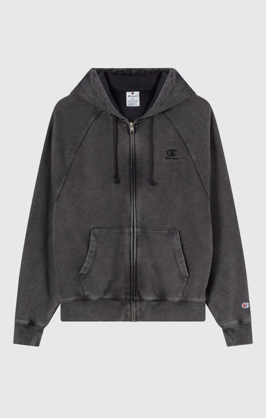 Damen Hoodie mit durchgehendem Reißverschluss im Washed-Look Icons