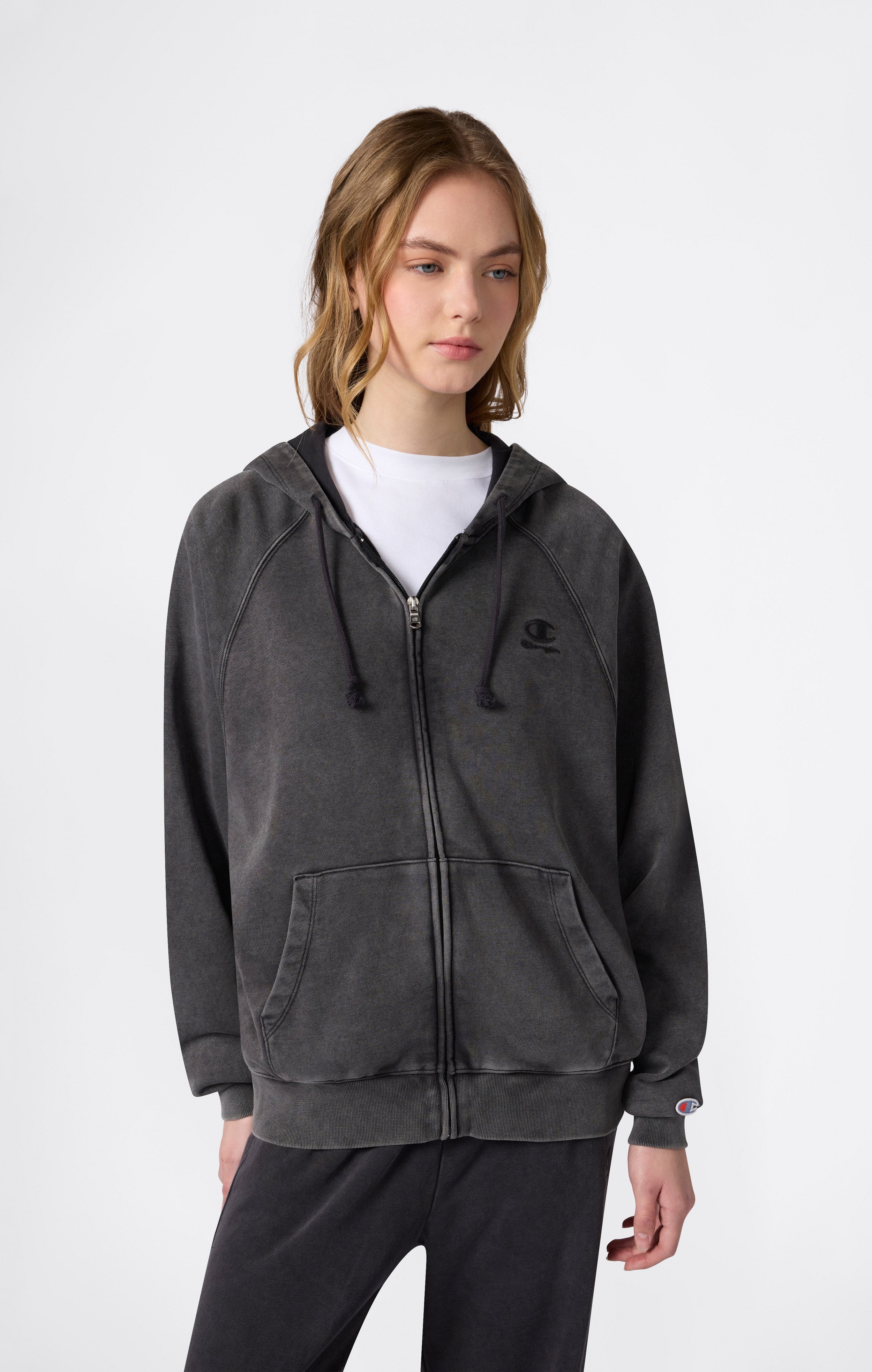 Women’s Washed Effect Full Zip Hoodie Icons
