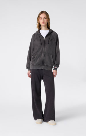 Women’s Washed Effect Full Zip Hoodie Icons