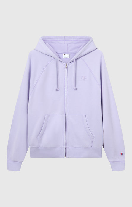Damen Hoodie mit durchgehendem Reißverschluss im Washed-Look Icons