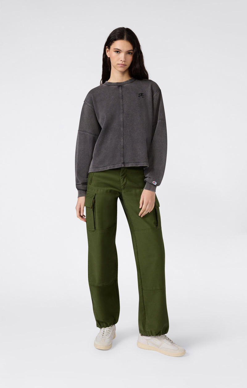 Women’s Washed Effect Crewneck Sweatshirt Icons