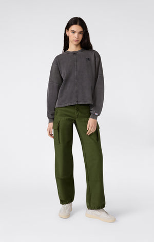 Women’s Washed Effect Crewneck Sweatshirt Icons