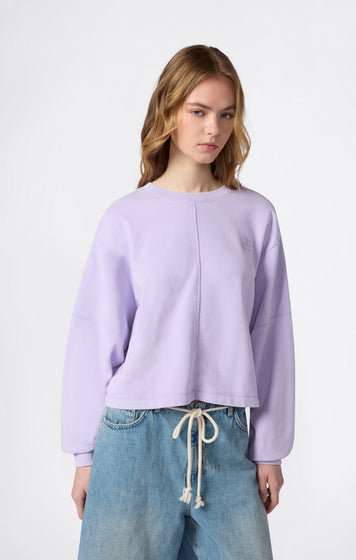 Sweat col rond effet délavé pour femme Icons