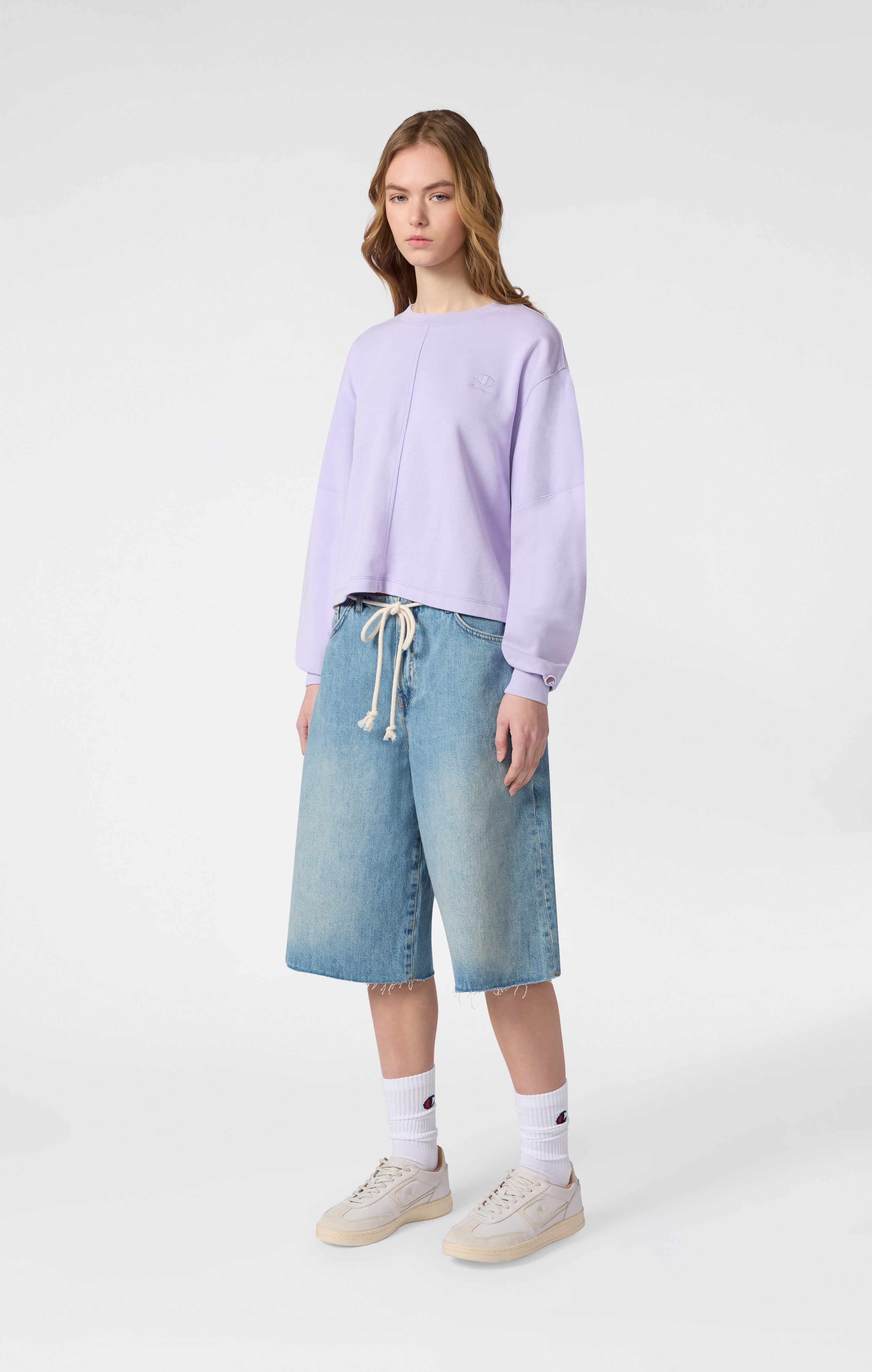 Sweat col rond effet délavé pour femme Icons