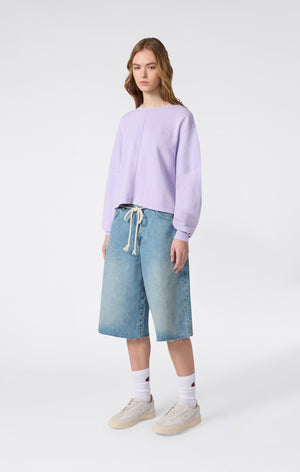 Sweat col rond effet délavé pour femme Icons