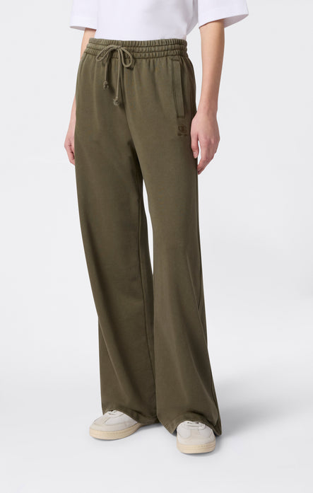 Pantaloni a Gamba Ampia con Effetto Slavato da Donna Icons