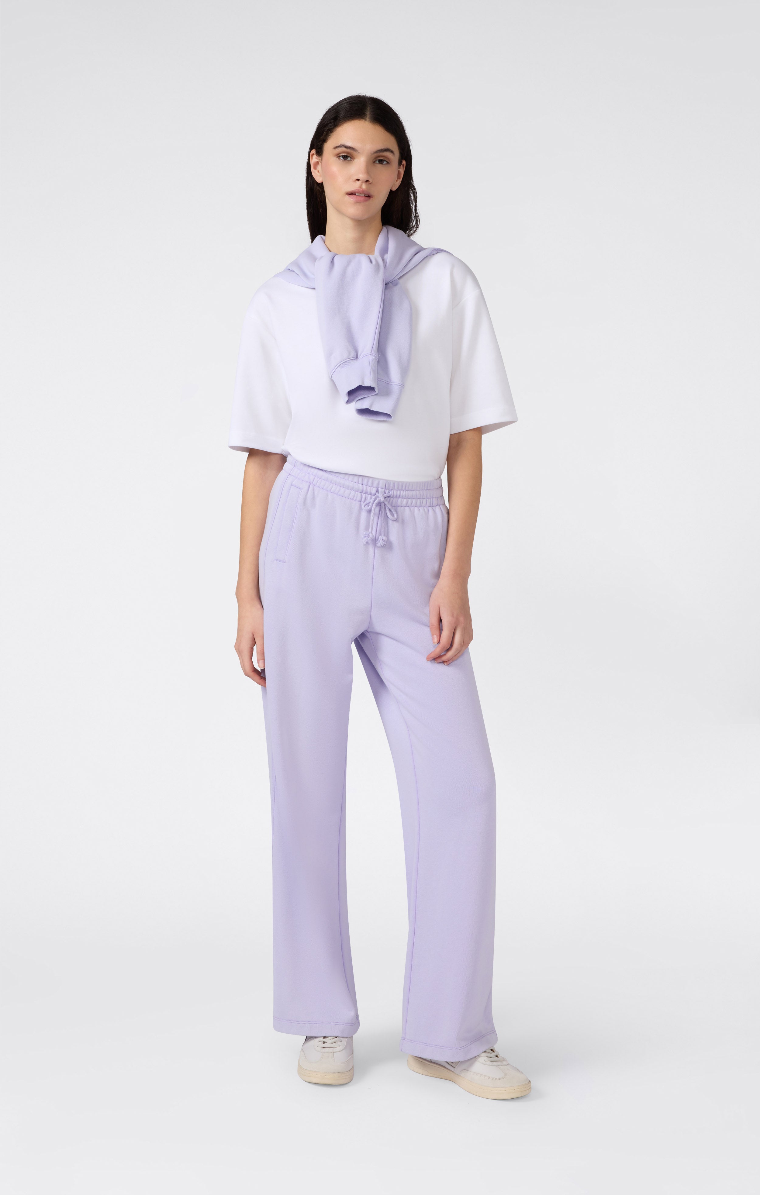 Pantalon à jambe large effet délavé pour femme Icons