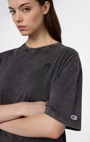 T-shirt col rond effet délavé pour femme Icons