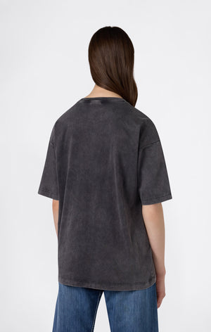 T-shirt col rond effet délavé pour femme Icons
