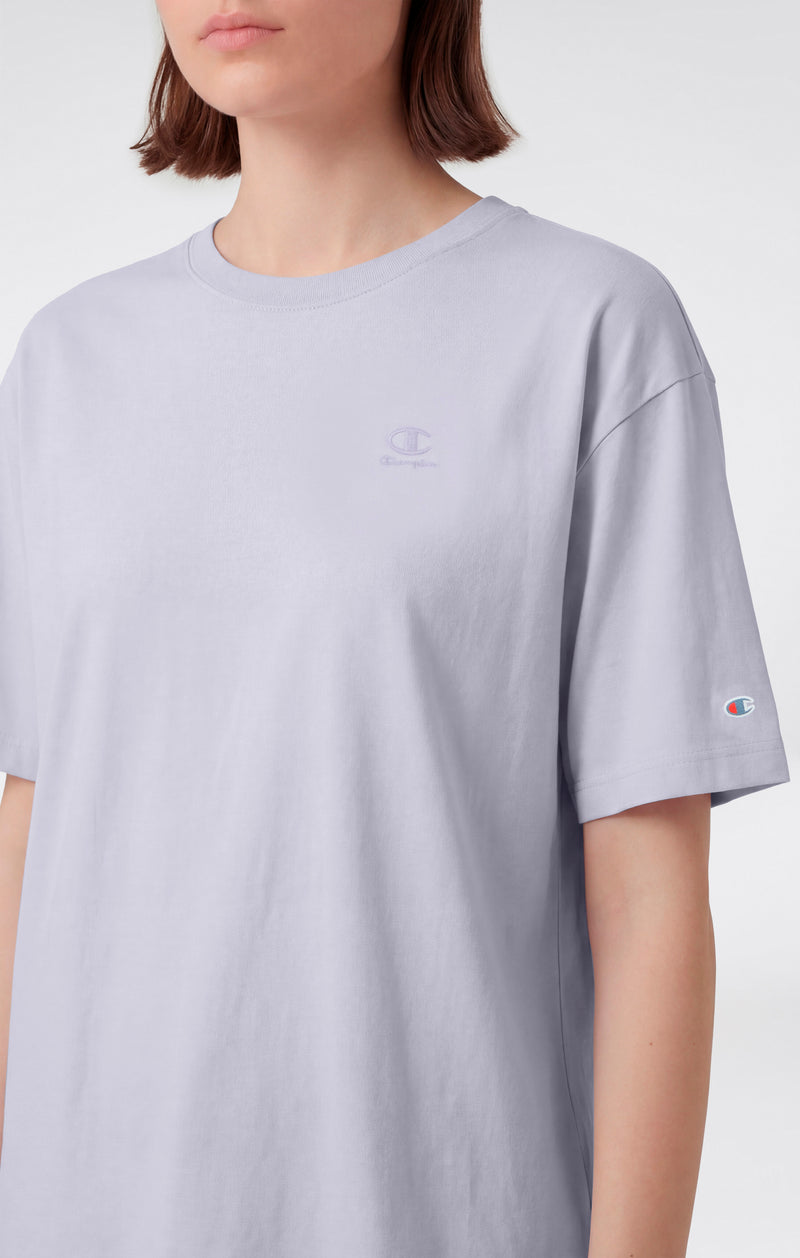 Camiseta de cuello redondo efecto lavado para mujer Icons