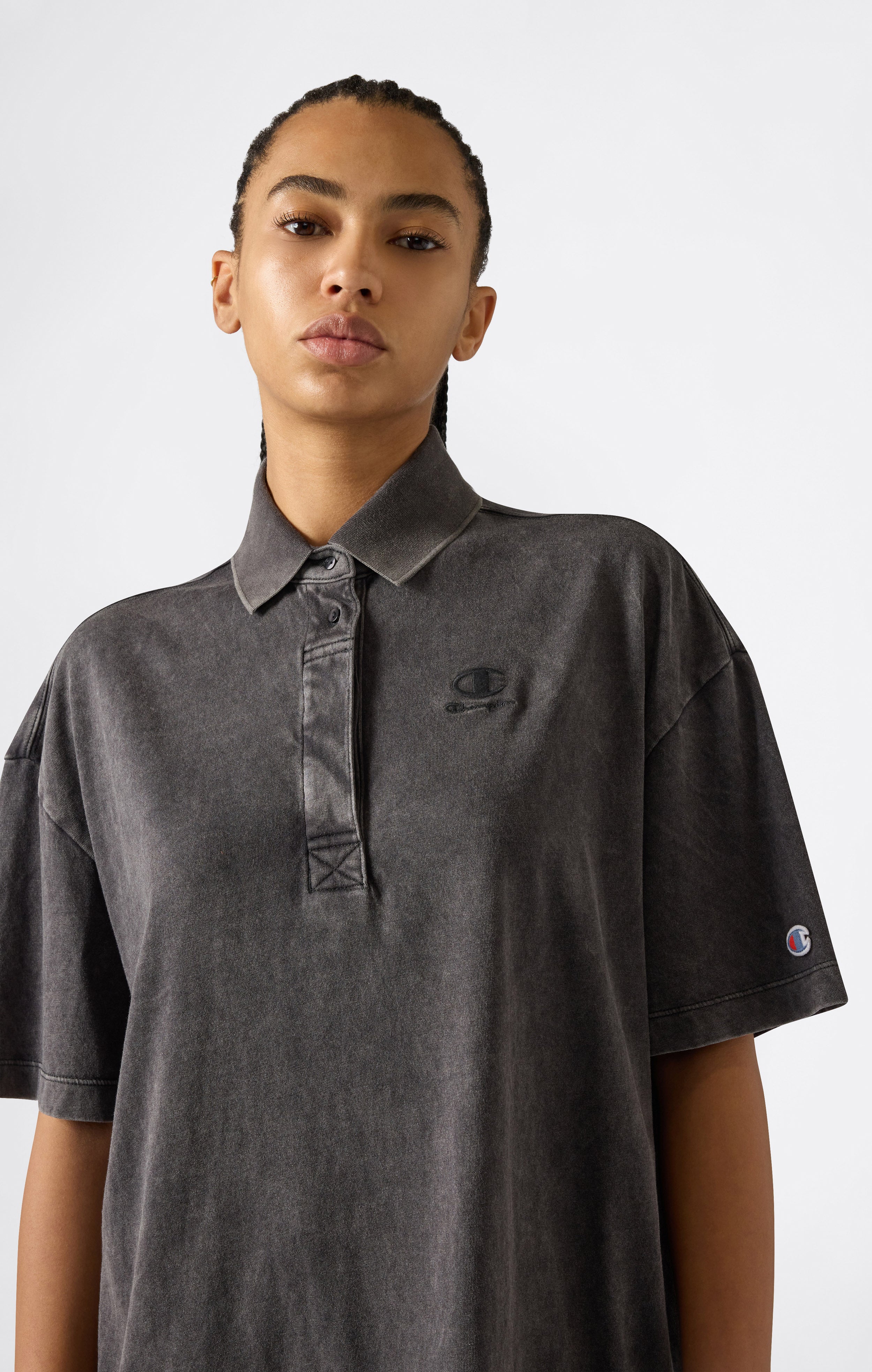 Robe polo effet délavé pour femme Icons