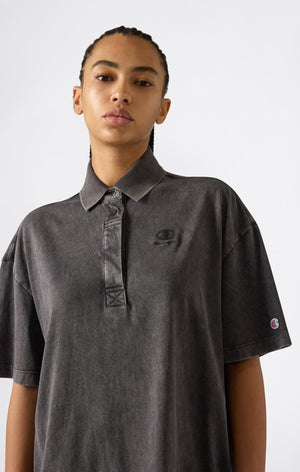 Robe polo effet délavé pour femme Icons