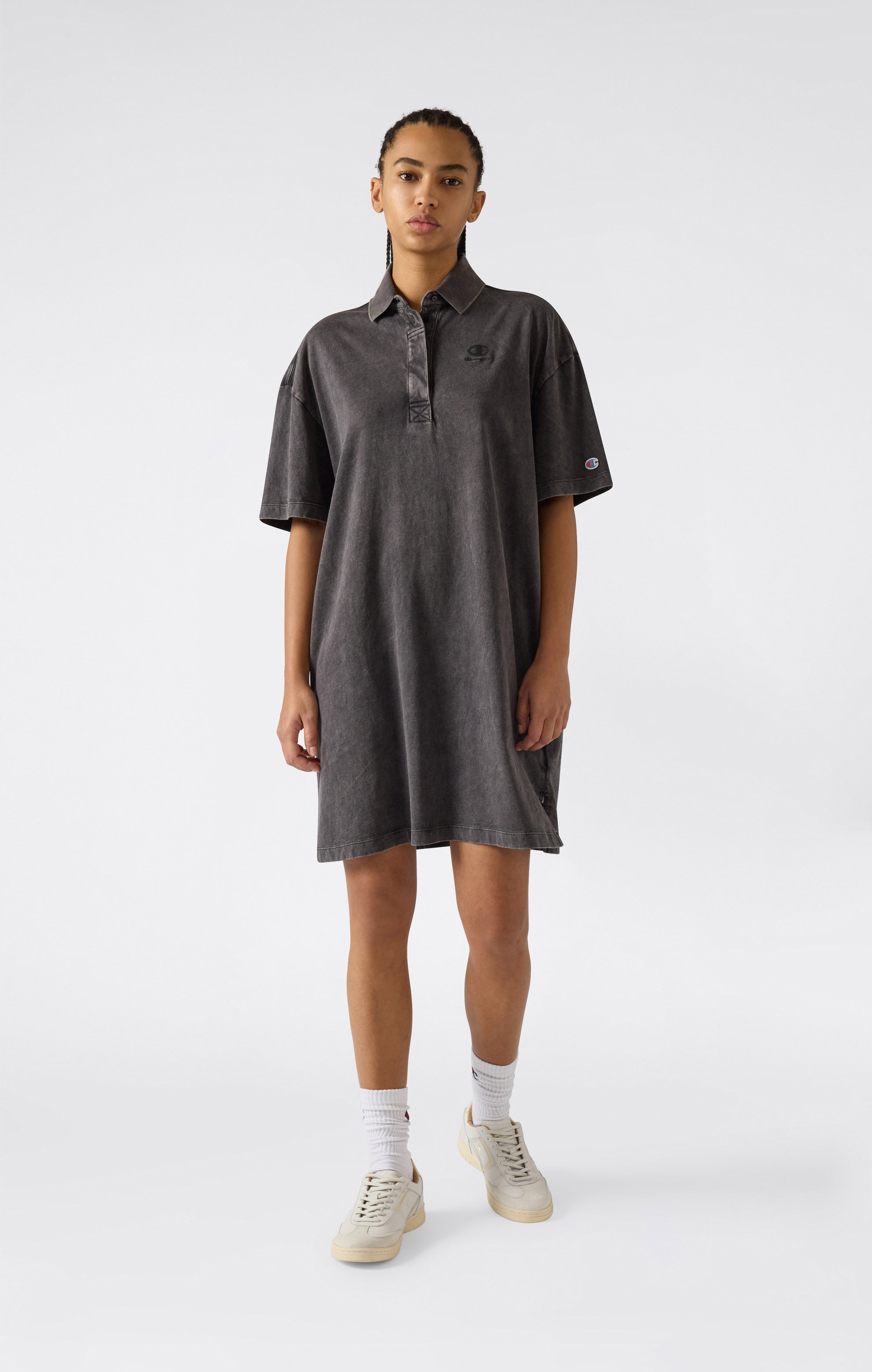 Robe polo effet délavé pour femme Icons