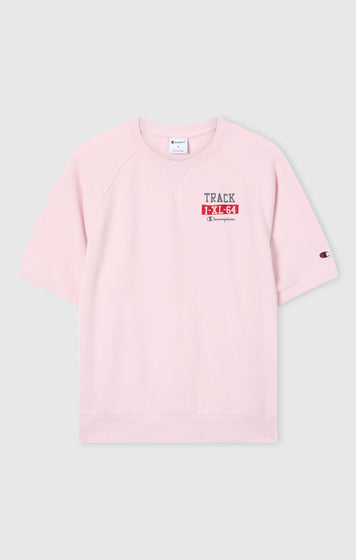 Sweat-shirt Col Rond à Manches Courtes avec Graphique pour Femme