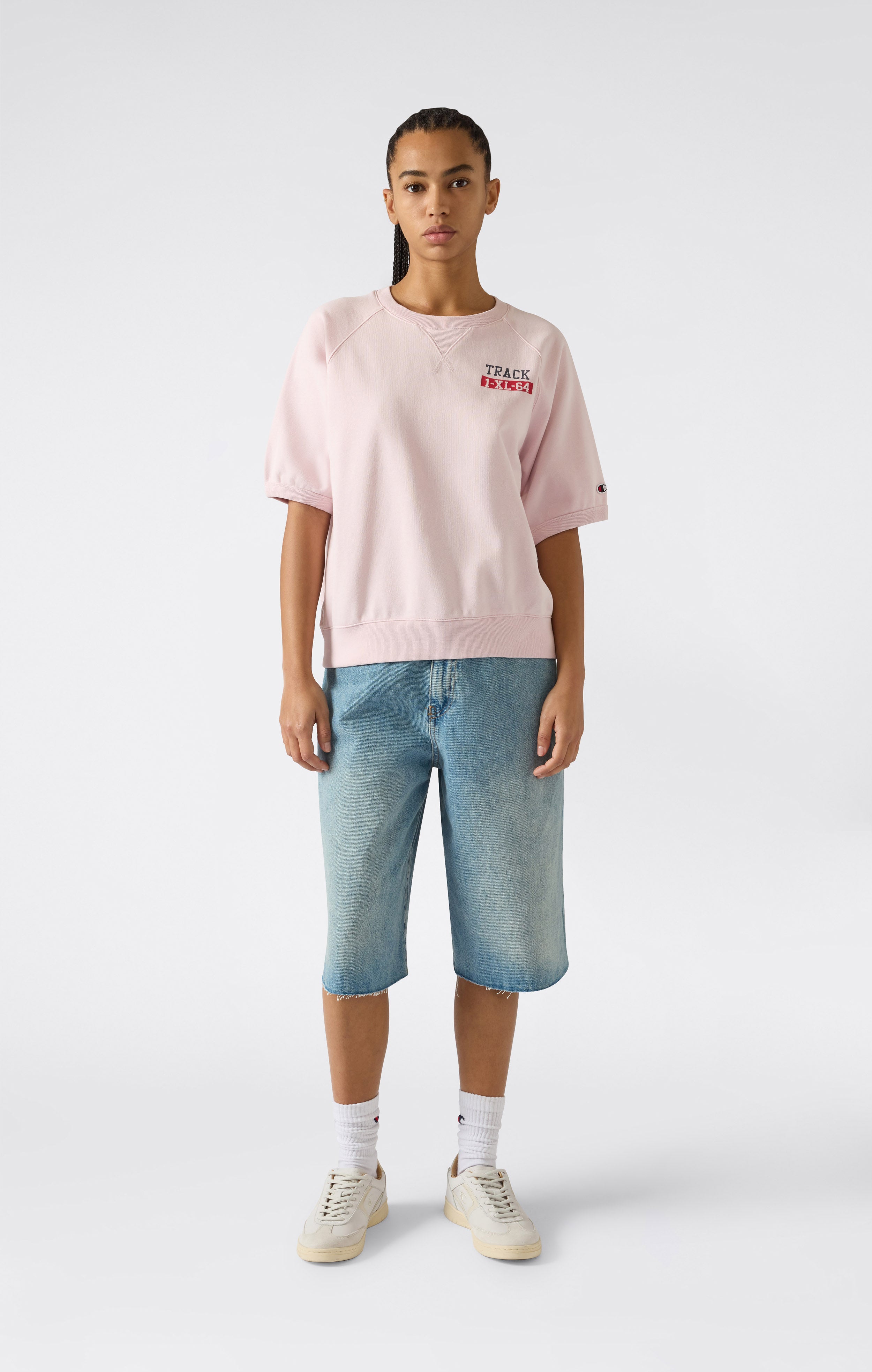 Women’s Short Sleeve Crewneck Sweatshirt with Graphic