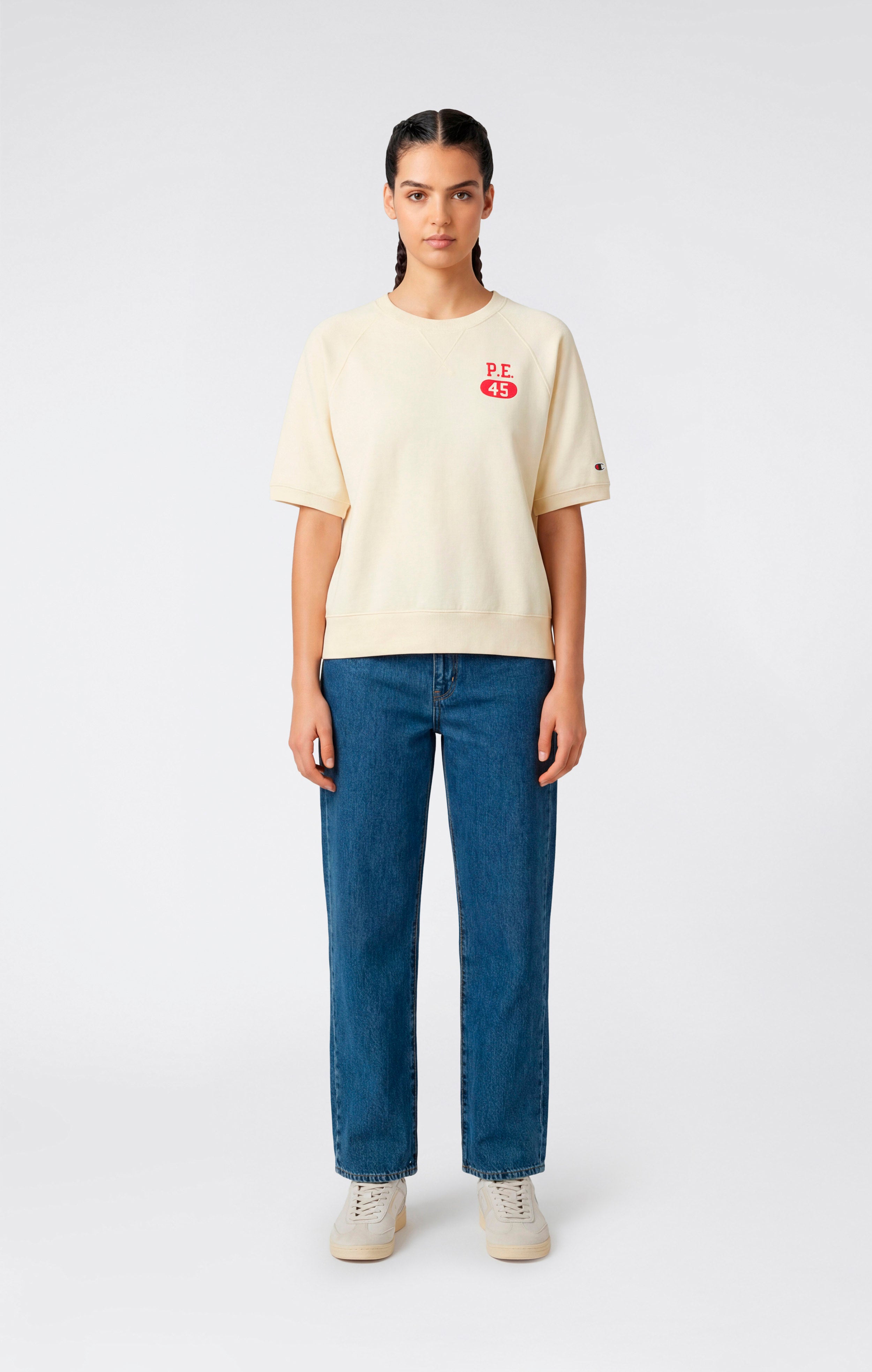 Women’s Short Sleeve Crewneck Sweatshirt with Graphic