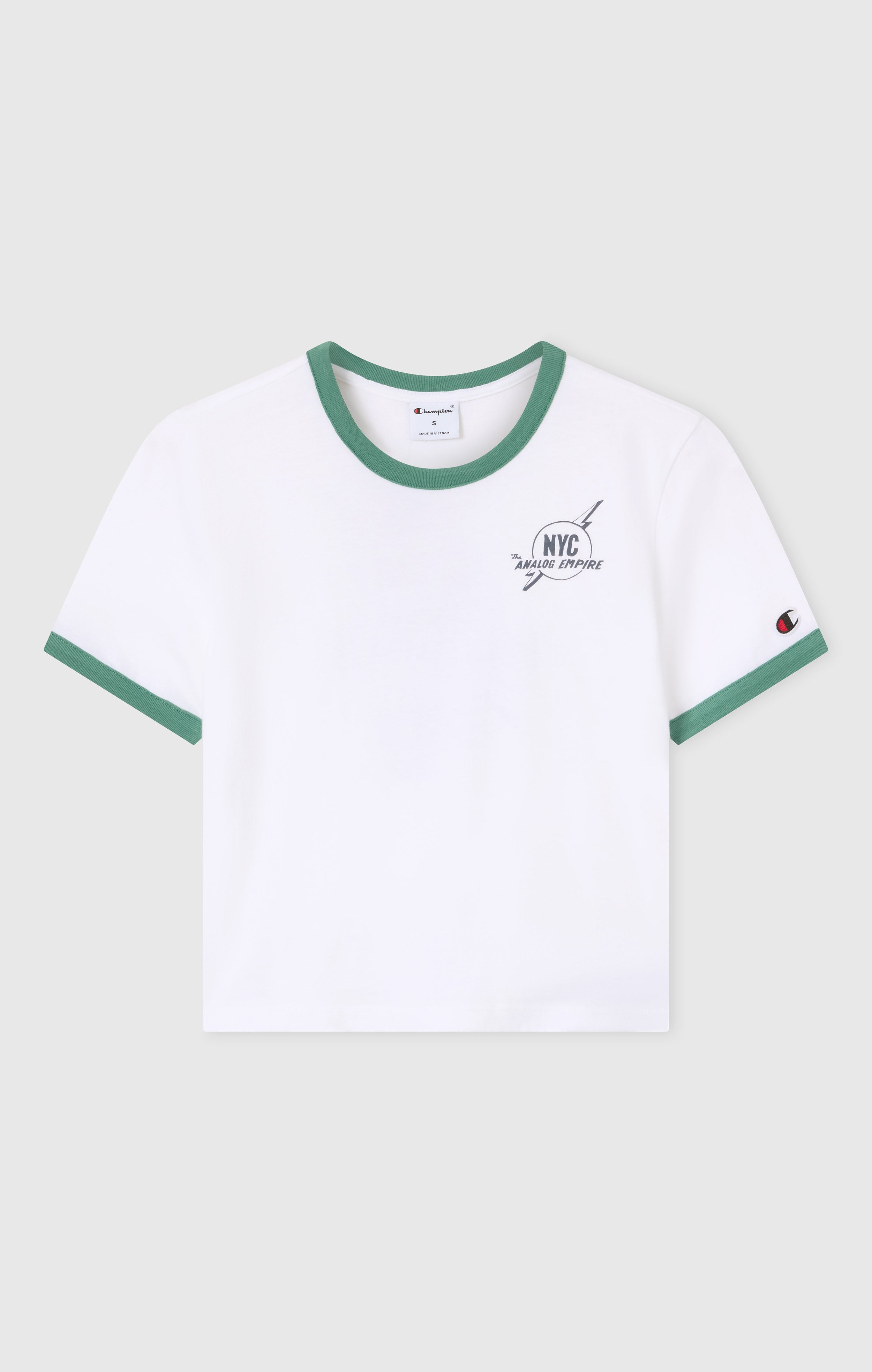 T-shirt Crop Ringer con Grafica da Donna