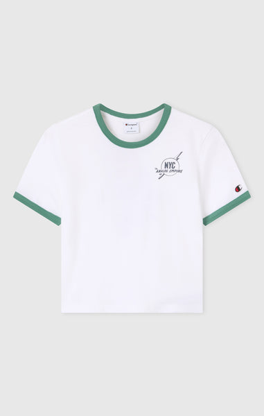 Women’s Cropped Ringer T-Shirt with Graphic