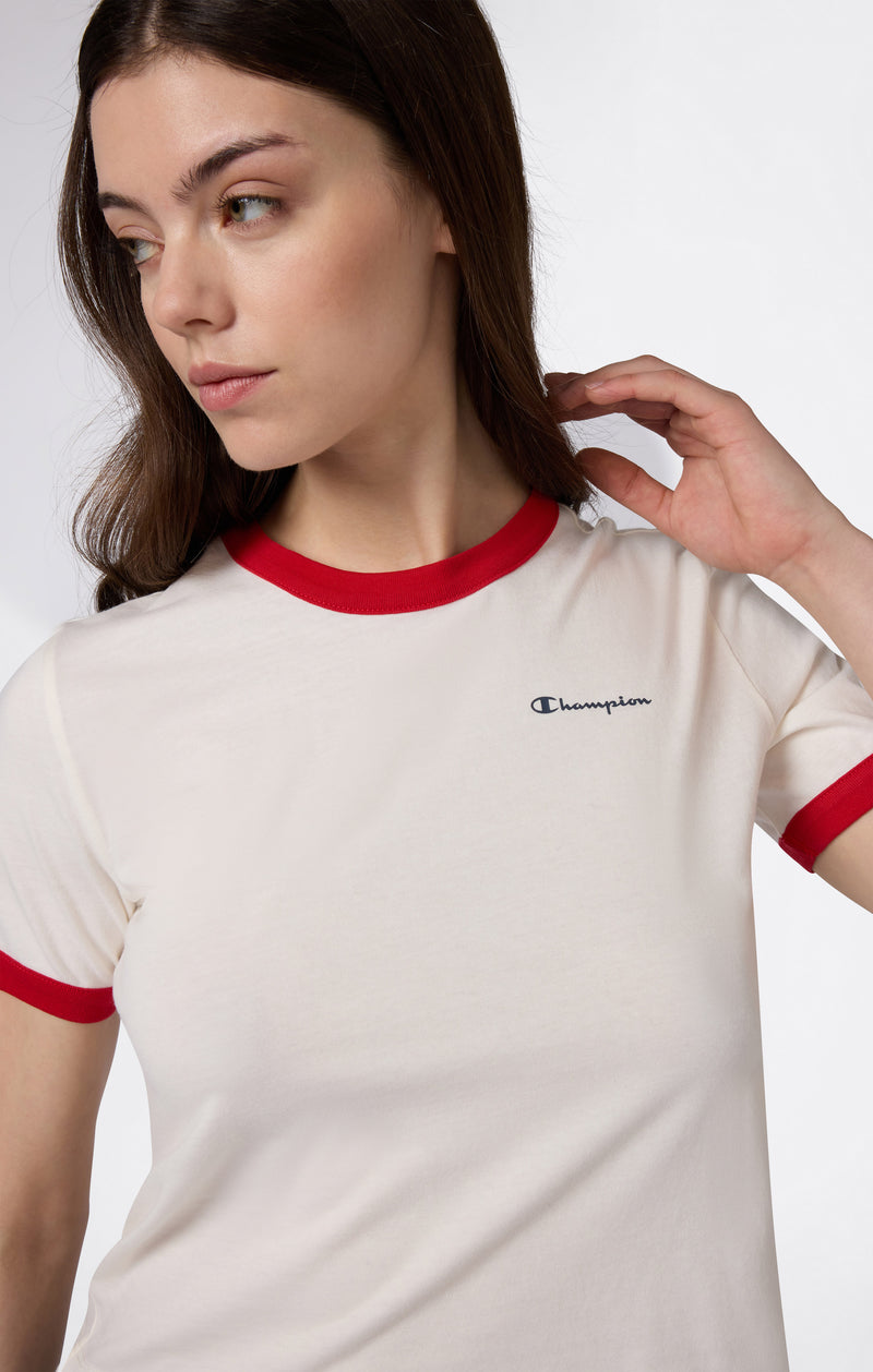 Women’s Cropped Ringer T-Shirt with Graphic