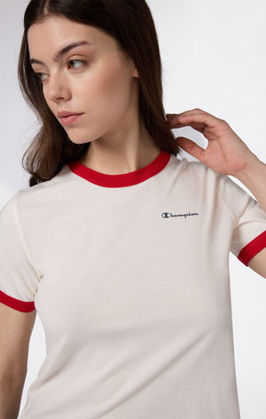 Women’s Cropped Ringer T-Shirt with Graphic