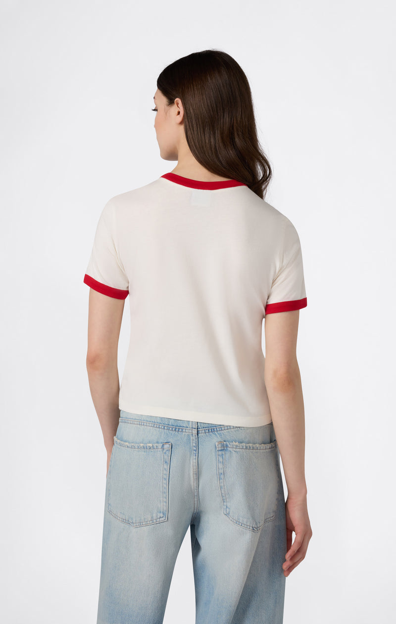 Women’s Cropped Ringer T-Shirt with Graphic