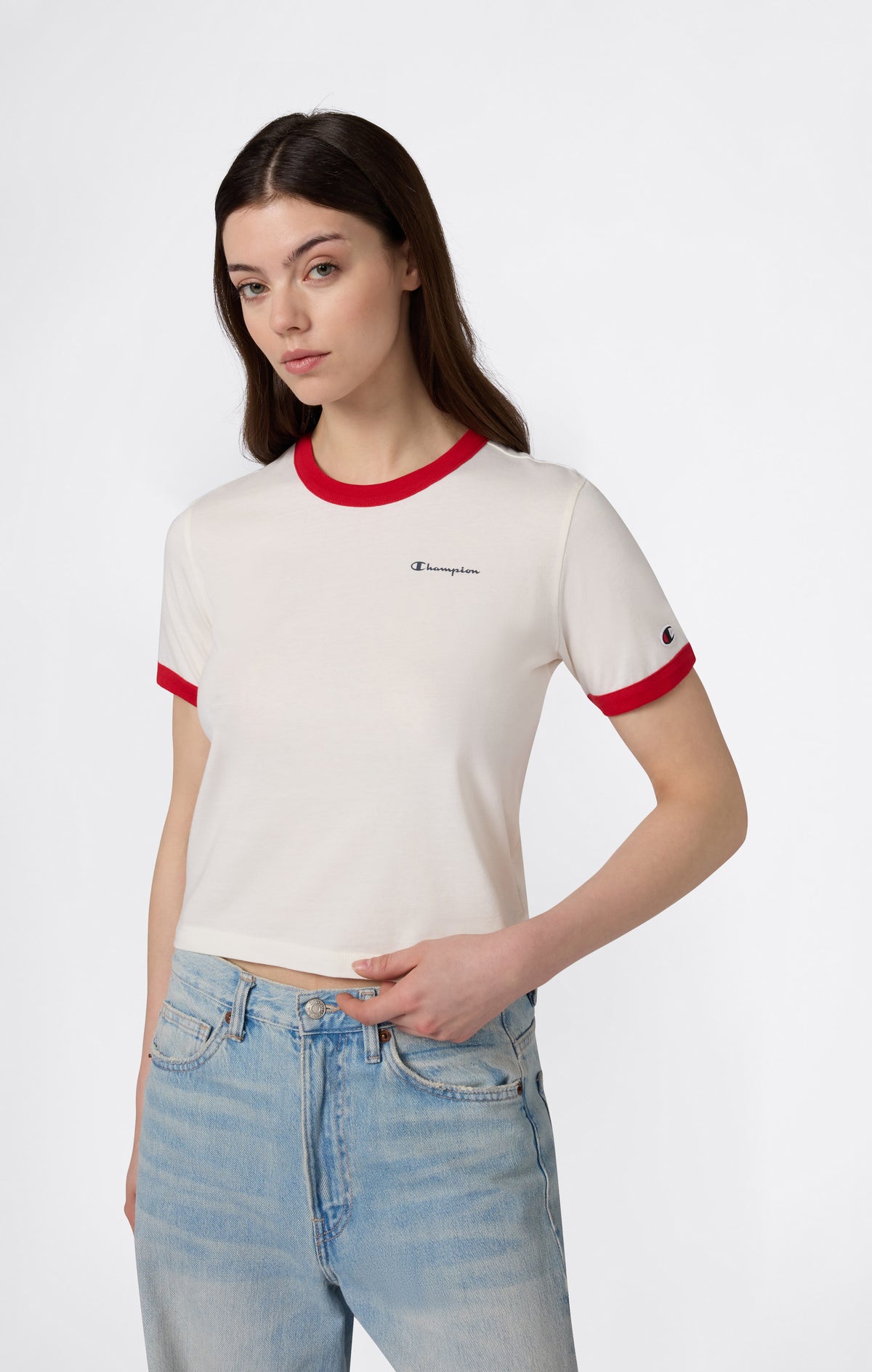 Women’s Cropped Ringer T-Shirt with Graphic