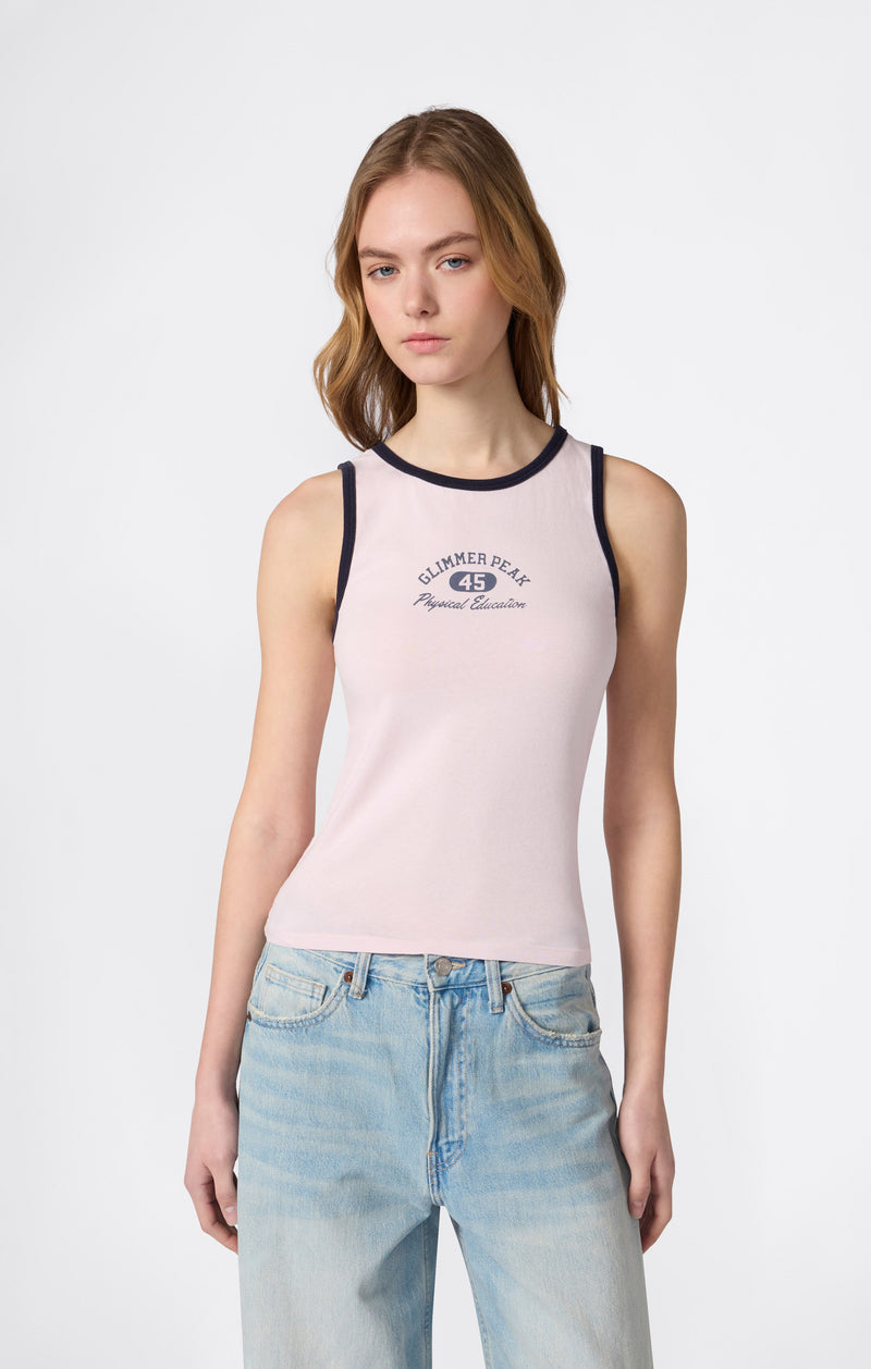 Débardeur Ringer avec Graphique pour Femme