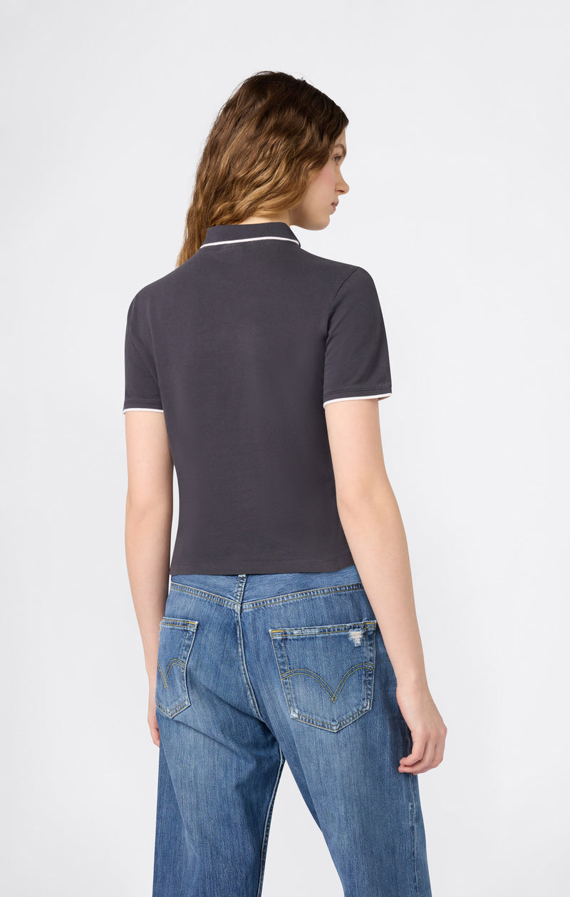 Damen Cropped Poloshirt