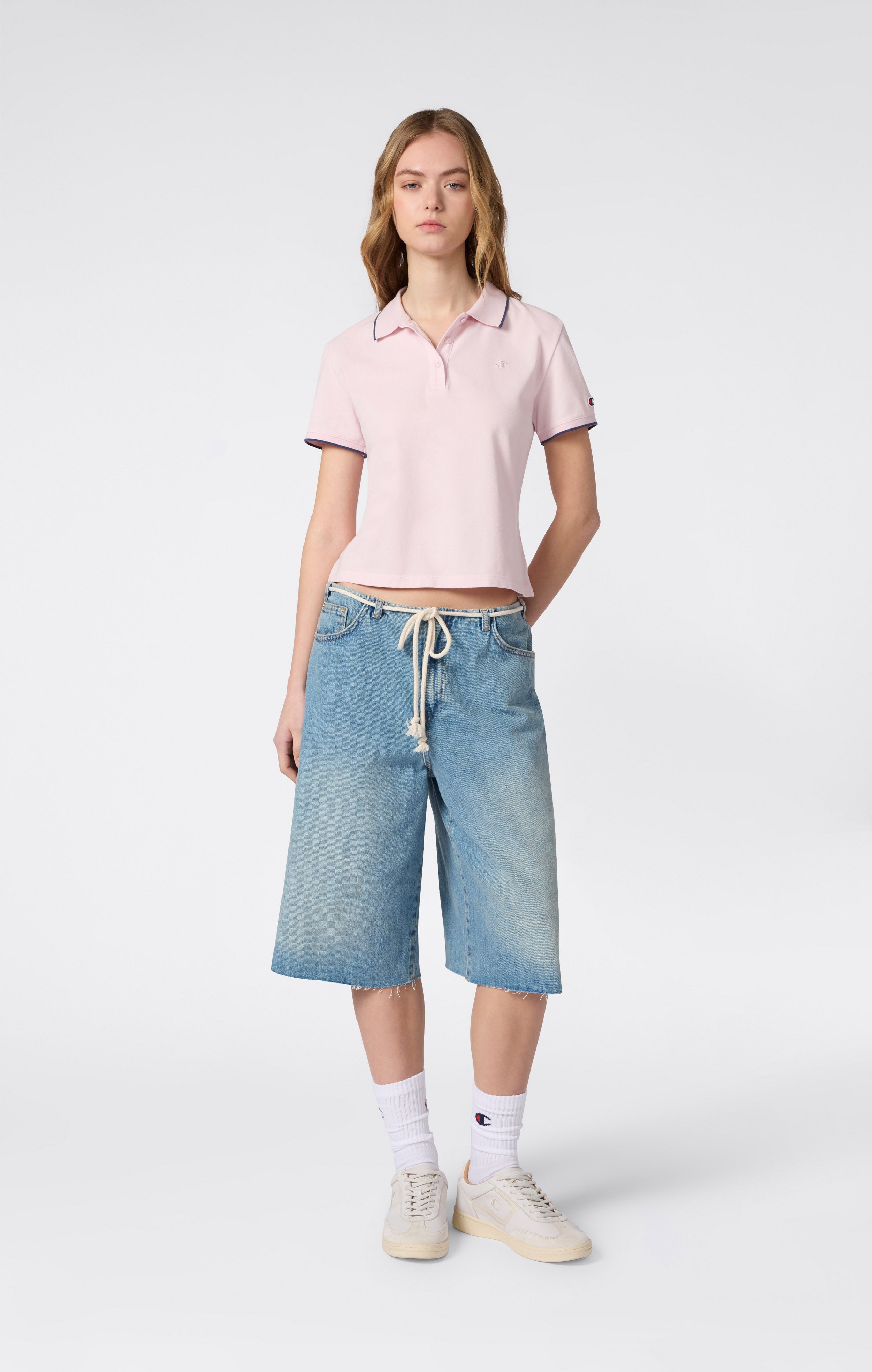 Polo Crop pour Femme