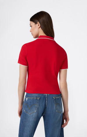 Damen Cropped Poloshirt