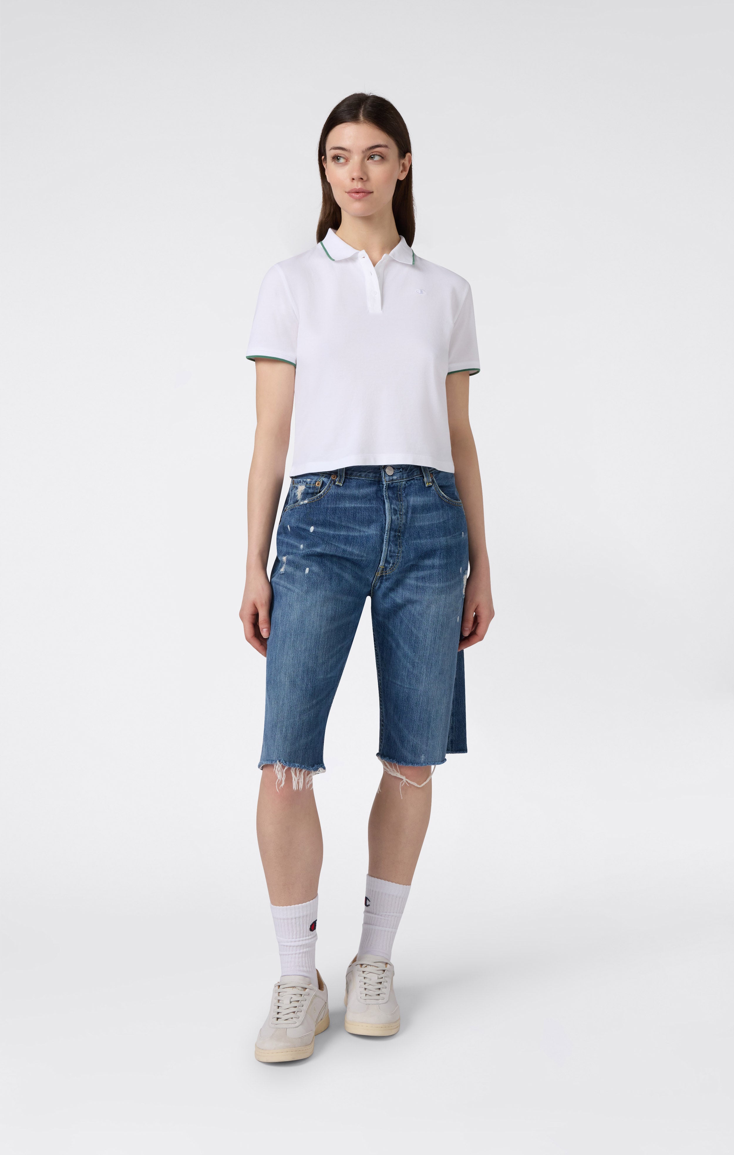 Polo Crop pour Femme