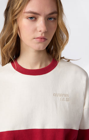 Damen Gestreiftes Rundhals-Sweatshirt