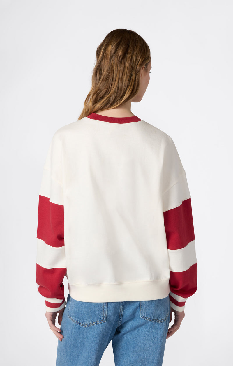Women’s Striped Crewneck Sweatshirt