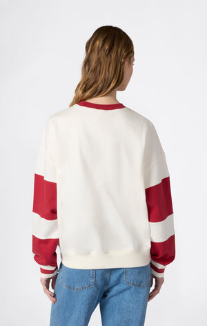 Women’s Striped Crewneck Sweatshirt
