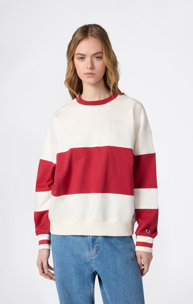 Women’s Striped Crewneck Sweatshirt