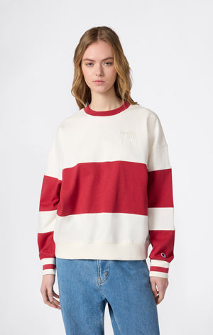 Women’s Striped Crewneck Sweatshirt