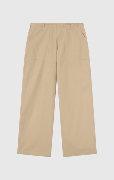 Pantalon tissé à jambe droite pour femme