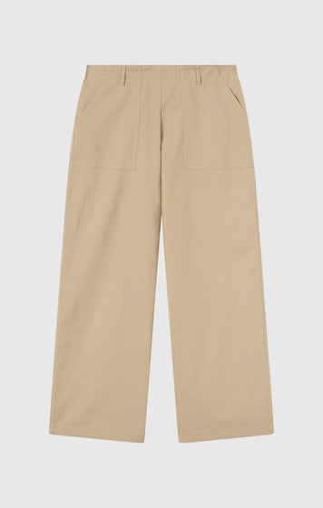 Pantalón tejido de pierna recta para mujer