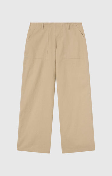 Pantalon tissé à jambe droite pour femme