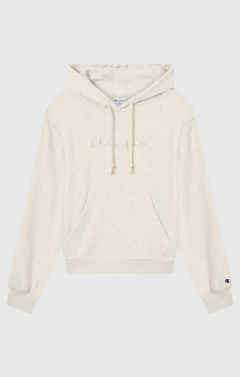 Leichter Damen Hoodie mit Ton-in-Ton gesticktem Maxi-Logo Icons