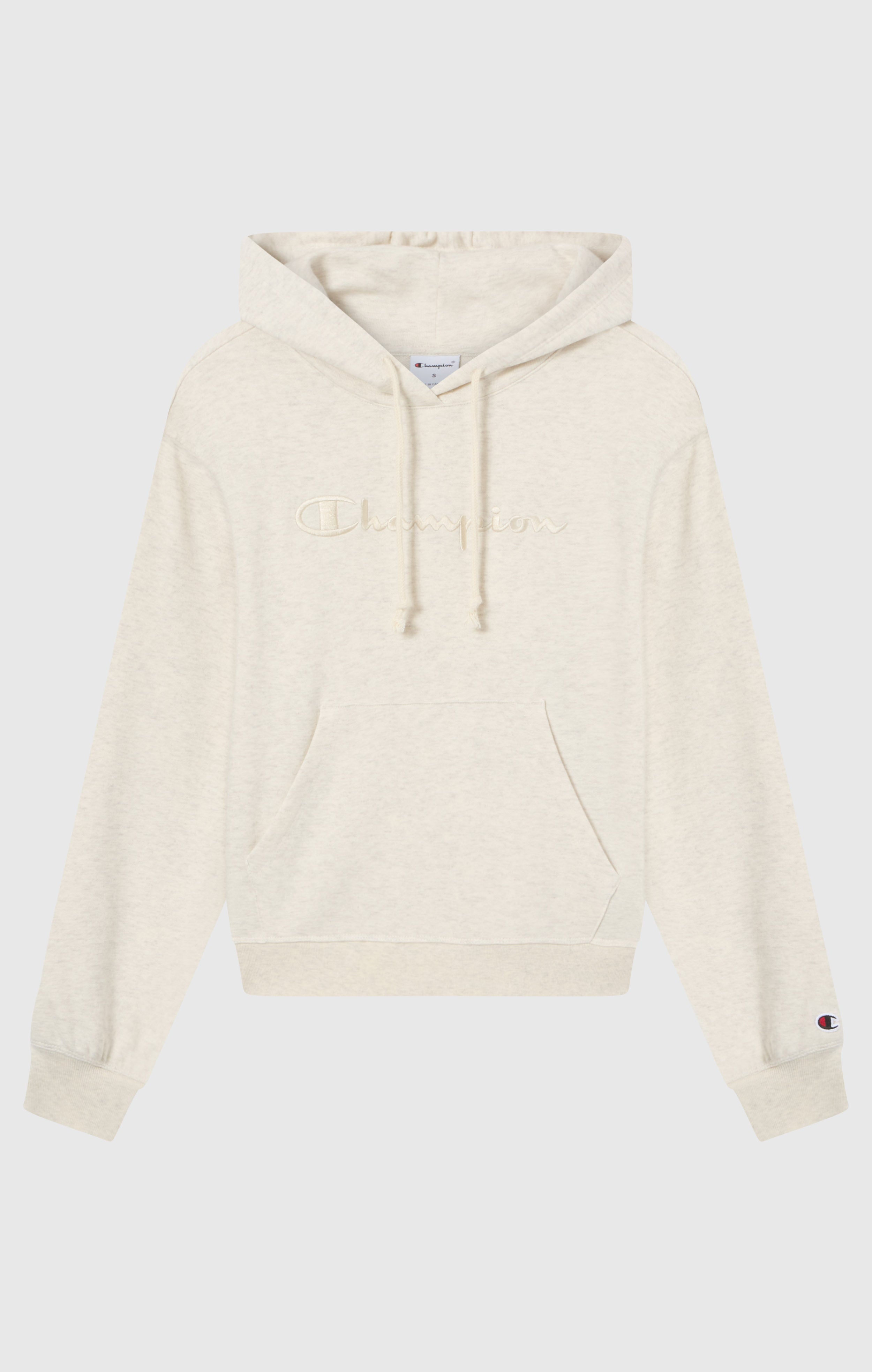 Leichter Damen Hoodie mit Ton-in-Ton gesticktem Maxi-Logo Icons