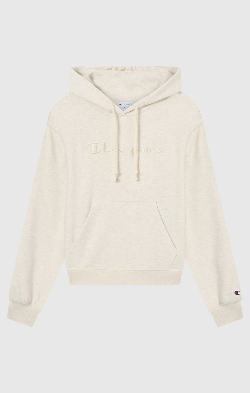 Felpa Leggera con Cappuccio e Maxi Logo Tonal Ricamato Donna Icons