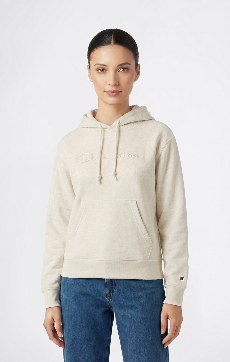 Leichter Damen Hoodie mit Ton-in-Ton gesticktem Maxi-Logo Icons