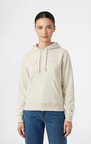 Leichter Damen Hoodie mit Ton-in-Ton gesticktem Maxi-Logo Icons