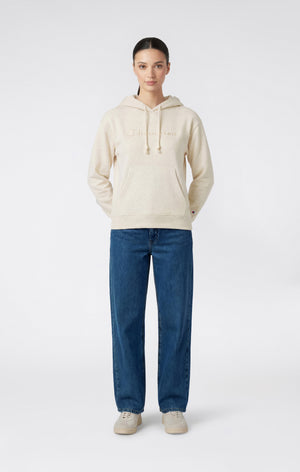 Leichter Damen Hoodie mit Ton-in-Ton gesticktem Maxi-Logo Icons