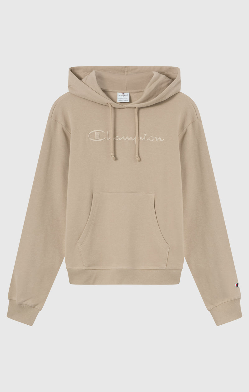 Felpa Leggera con Cappuccio e Maxi Logo Tonal Ricamato Donna Icons