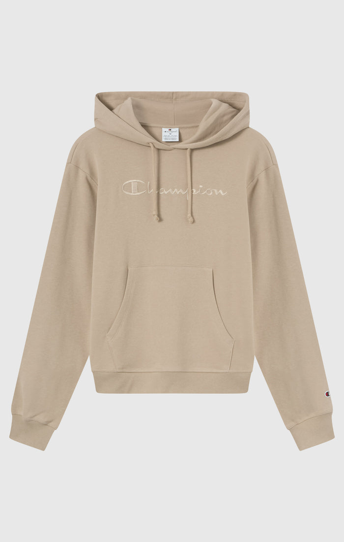 Sweat Léger à Capuche avec Maxi Logo Ton sur Ton Brodé pour Femme Icons