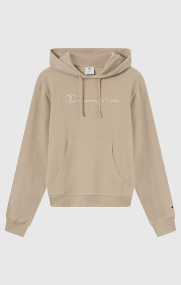 Sweat Léger à Capuche avec Maxi Logo Ton sur Ton Brodé pour Femme Icons